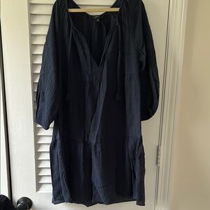 J Crew Navy Blue Women's Gauze Cover up dress